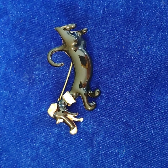 💚VINTAGE DACHSHUND/WEINER DOG BROOCH - Picture 2 of 5